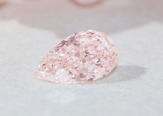 Large Size Fancy Pink CVD Man Made Synthetic Diamond 3.74ct Pear Shape