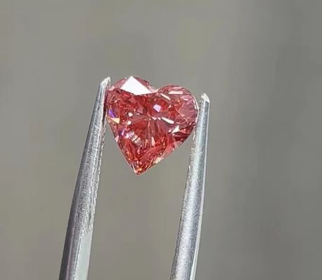 1.15ct Synthetic CVD Pink Heart Diamond Brilliant Cut Artificial Lab Grown