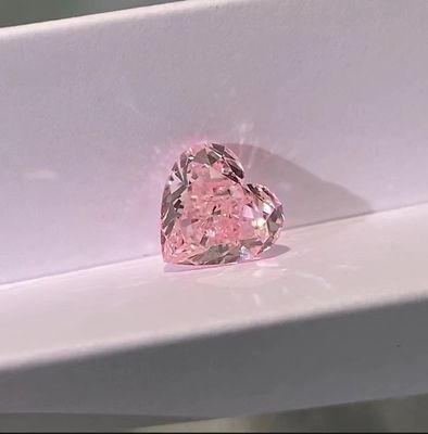 Man Made Lab Grown Pink CVD Diamonds Heart Shape 1.8ct-2.5ct VS-VVS