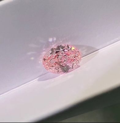 Oval Brilliant Cut Lab Created Pink Diamonds 10 Mohs Pink Loose Diamond