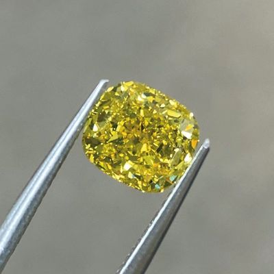 Cushion Cut HPHT Lab Grown Yellow Diamond All shapes are available