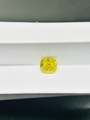 2CTS Cushion Loose Lab Created Yellow Diamond IGI Certified