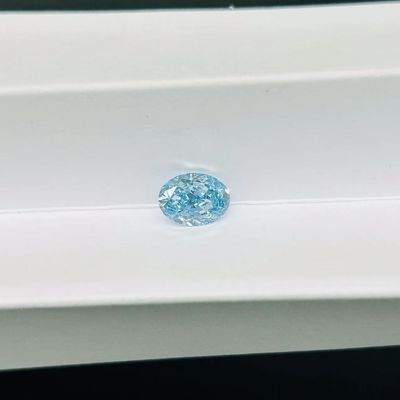 ZKZ Diamonds 1 Carat Size Oval Loose Lab Grown Blue Diamonds VVS2