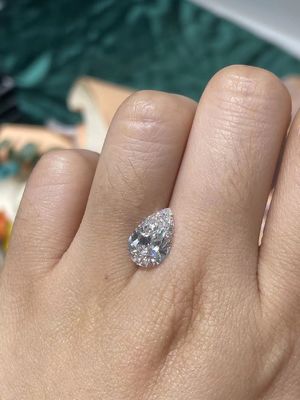 Multi Size CVD Lab Grown Diamond 1.58ct Pear Shaped White Cultivation