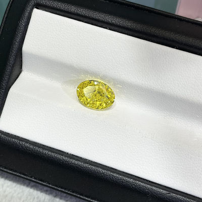 Canary Yellow Lab Grown Diamond Oval Cut 2.1ct IGI Certified Diamond