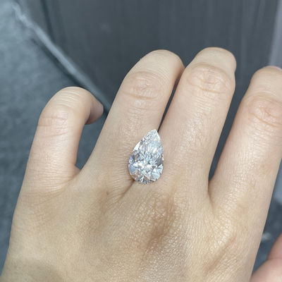 5.05 Carat CVD HPHT Lab Created White Diamonds Customizable Pear Shaped