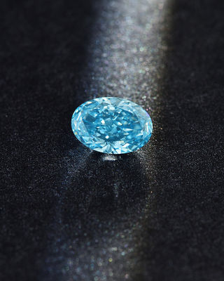 VVS1-VS2 Blue Oval Loose Diamond Cultivated Diamonds 10 Mohs