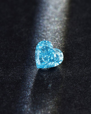 IGI Certified Fancy Intense Blue CVD Heart Shape Synthetic Diamond 100% Diamond 2ct