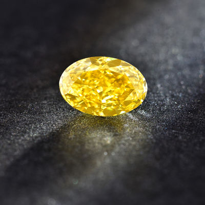10 Mohs VVS-VS Oval Lab Created Canary Diamond IGI Certified