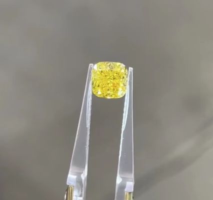 cushion loose diamond HPHT Lab Grown Yellow Diamond Certified Synthetic Diamonds