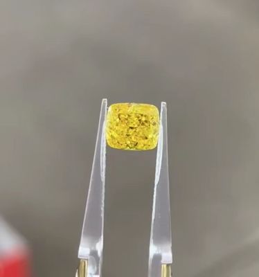 Radiant Lab Created Yellow Diamonds HPHT Grown 10 Mohs Fancy Vivid Yellow VVS2 0.52ct