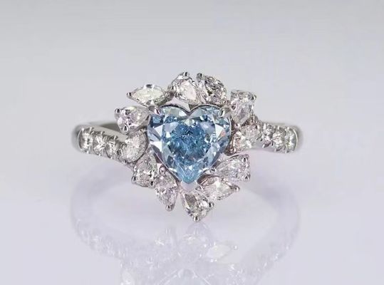 Lab Diamond Jewelry engagement ring wedding ring blue heart diamond loose synthetic diamonds