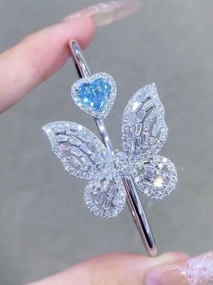Cultivated Diamond Butterfly Bracelet Fancy Color Diamond Jewelry Earing Necklace
