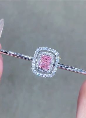 Pink Lab Grown Diamond Bracelets Radiant Cut Radiant Shape NGTC Certified