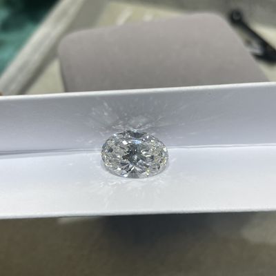 IGI Certified Lab Created White Diamonds Oval Brilliant Cut White DEF VS-VVS Clarity