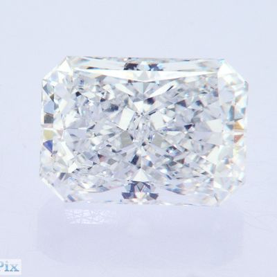 3.6ct Long Radiant Shape IGI Certified Laboratory Created As Grown CVD White Diamond H VS1