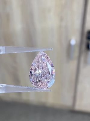 4CT Pear Cut Lab Grown Pink Diamonds for Jewelry Decorations Necklaces Rings Pendant