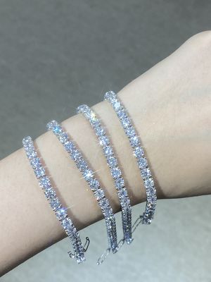 Synthetic Lab Grown Diamond Bracelet Custom Jewelry Tennis Bracelet