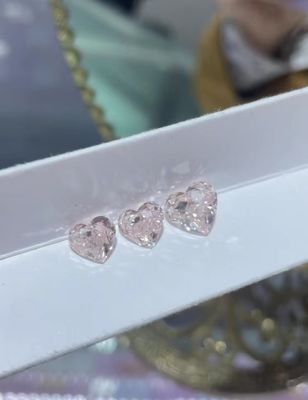 Heart Pink Diamonds Cultivated Lab Grown Diamond for Necklaces Rings Pendant