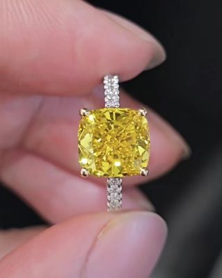 Yellow Diamond Lab Grown Diamond Rings Engagement Wedding Ring