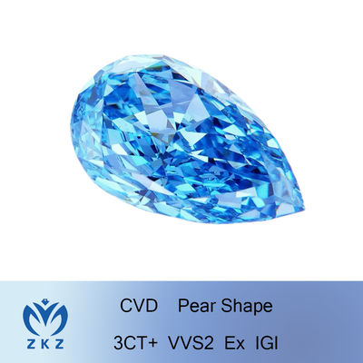 10 Mohs Pear Cut Lab Created Diamond Big Size VVS2 Clarity Grade