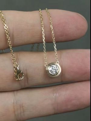 Round Shape Lab Grown Diamond Pendants For Gift Lucky Eye Necklace Pendant Jewelry