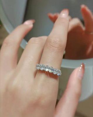 Oval Eternal Lab Grown Diamond Rings For Wedding Gift Proposal Ring