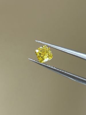 Cushion Lab Grown Diamonds IGI Certified Diamonds Lab Created Yellow Diamonds HPHT